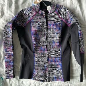 Prana Mara wetsuit neoprene full zip jacket black